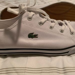 Lacoste white tennis shoes